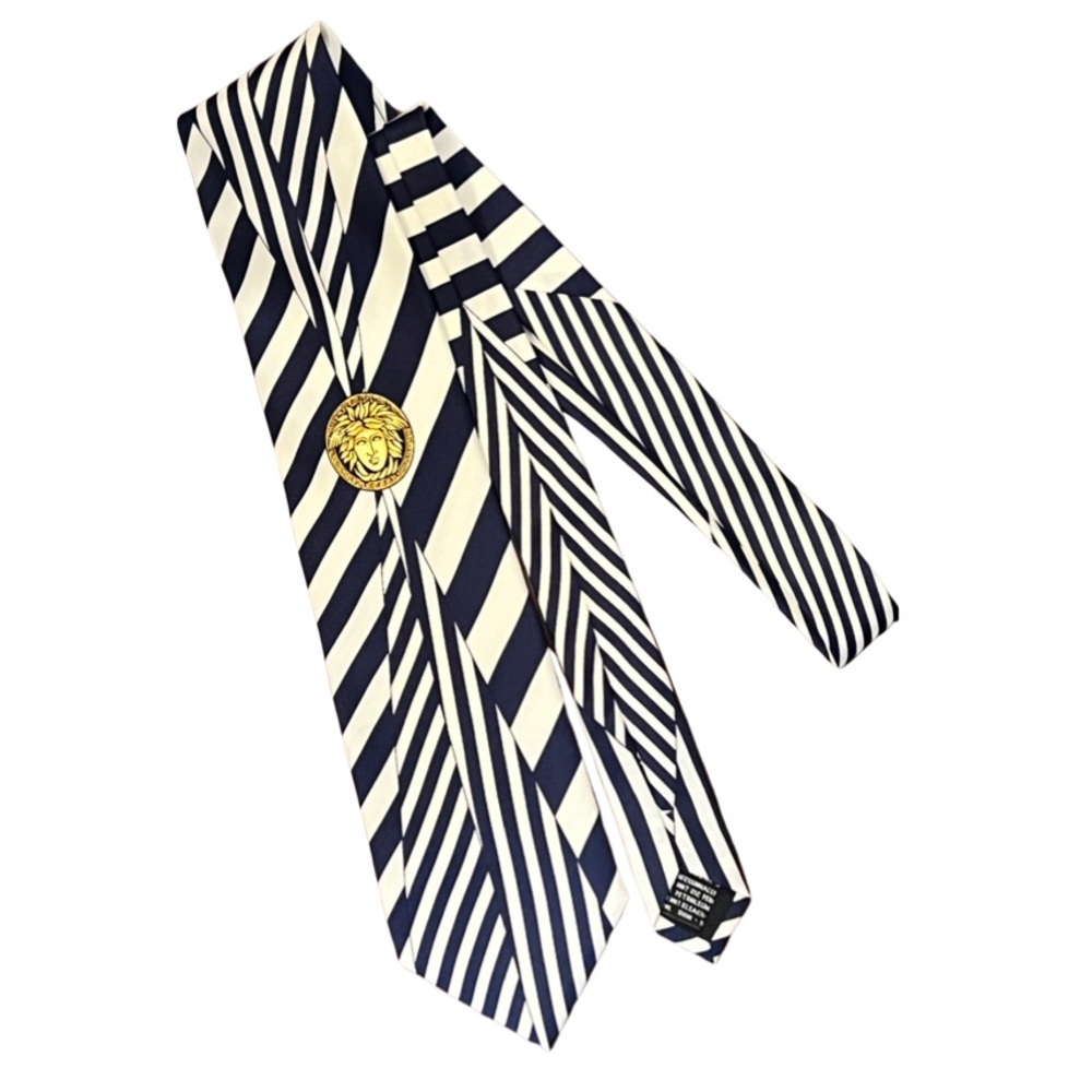 Vintage iconic 90% Versace Silk Tie Medusa Logo